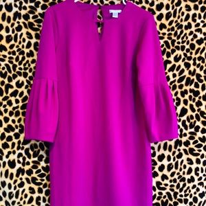 London times long sleeve fuchsia dress